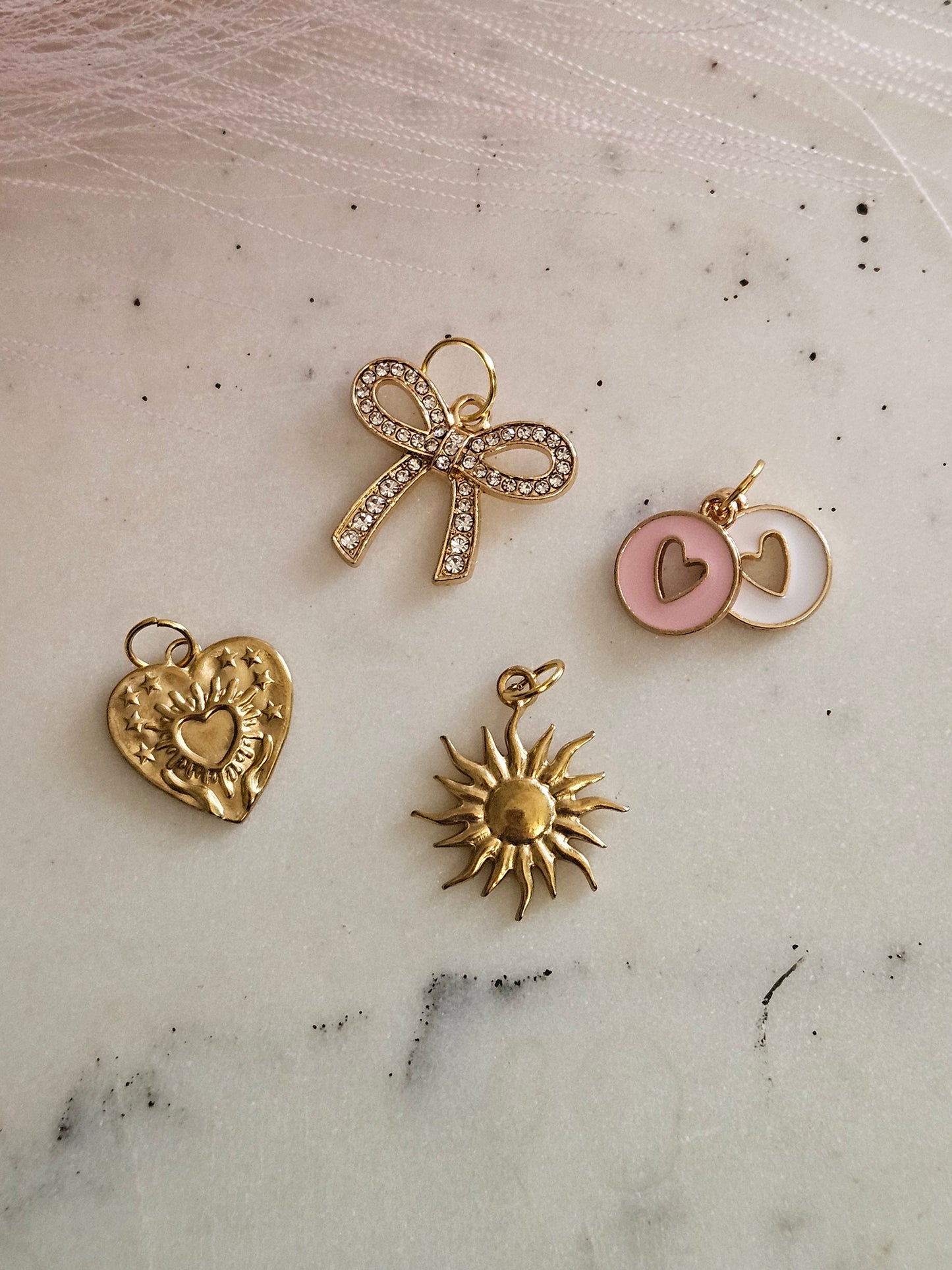 Gold Vintage Sun Charm