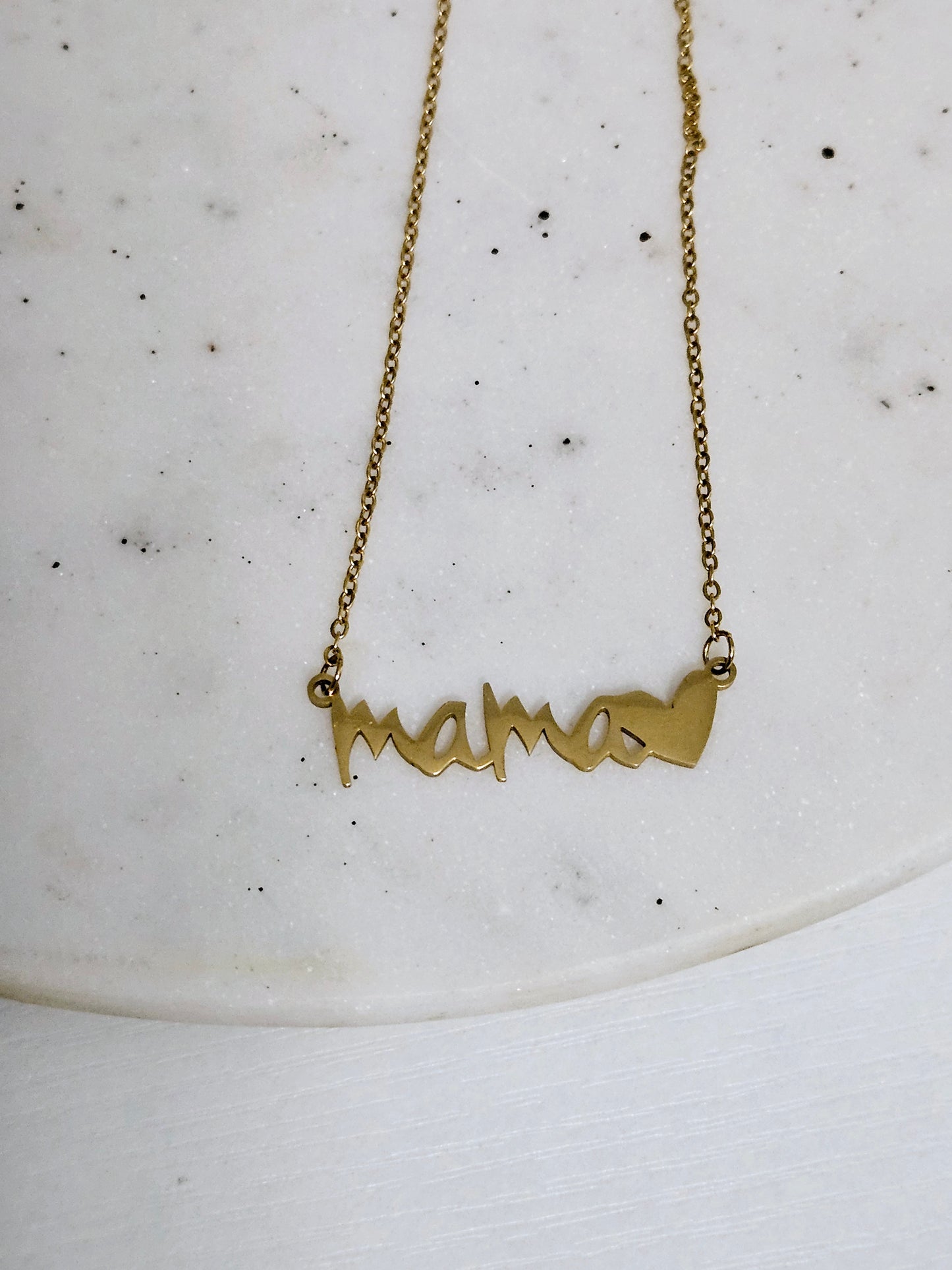 18k Gold 304 Stainless Steel, Mama Necklaces